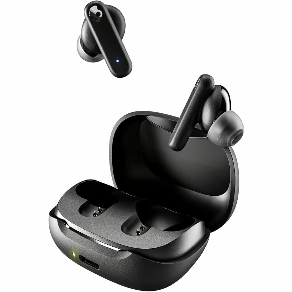 Skullcandy Smokin' Buds Wireless In-Ear Earbuds  20Hr Battery, Mic, 50% Renewable Plastics, Bluetooth - Black earbuds and headphones, true wireless earbuds, noise cancelling earbuds