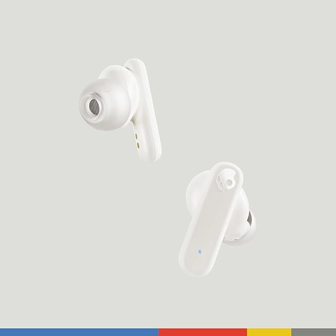 Skullcandy Smokin Buds True Wireless Earbuds - Bone-Orange Glow