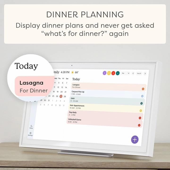 Skylight Calendar 15-inch Digital Calendar & Chore Chart  Smart Touchscreen Interactive Display
