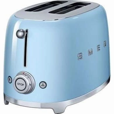Smeg 2-Slice Toaster with Extra-Wide Slots & 3 Preset Options - Pastel Blue