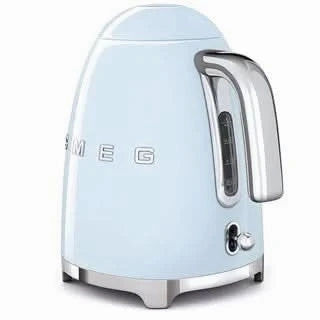 Smeg 50's Style Jug Kettle, 1.7L, 300W, Soft Opening, 360 Swivel Base - Pastel Blue