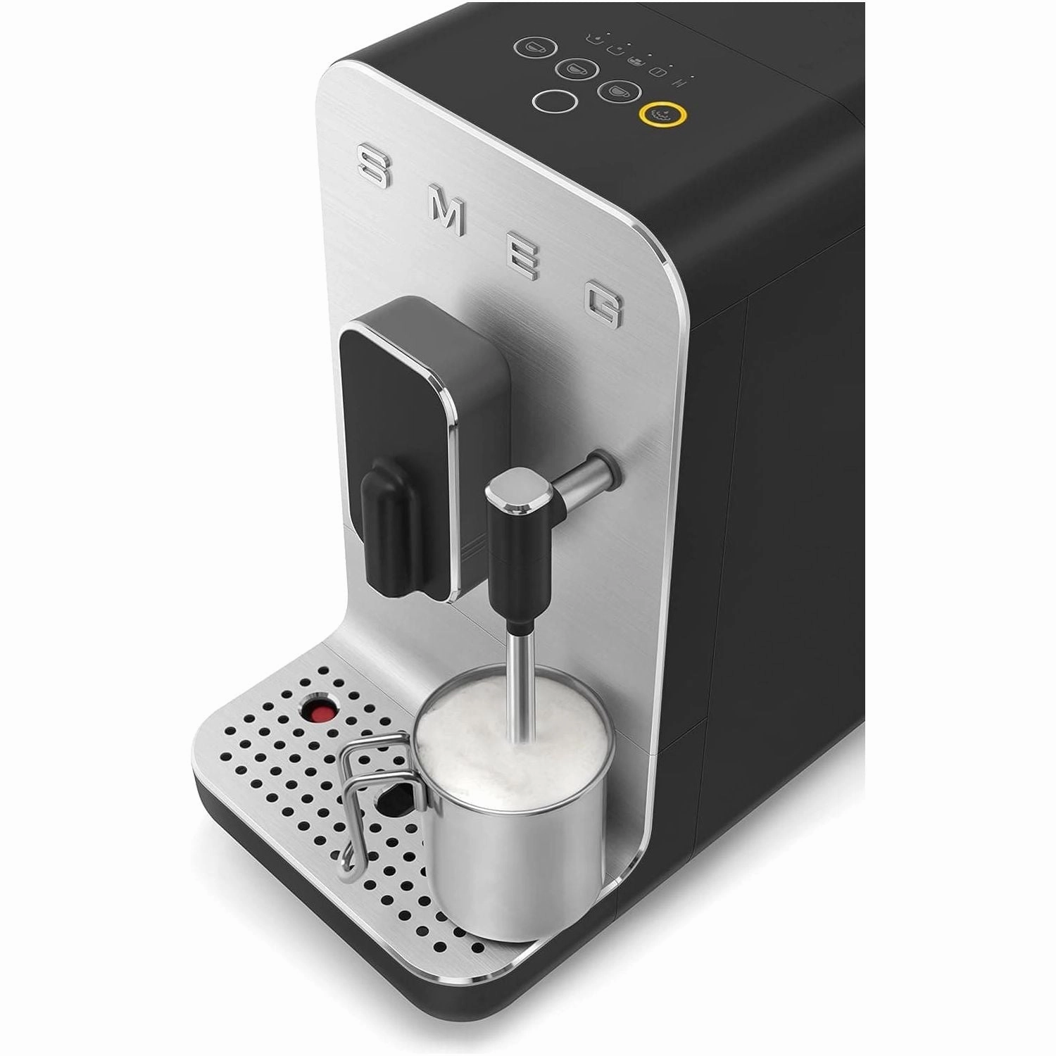 Smeg BCC02BLMUK Bean to Cup Coffee Machine, Retro 50's Style, Steam Wand, Matte Black