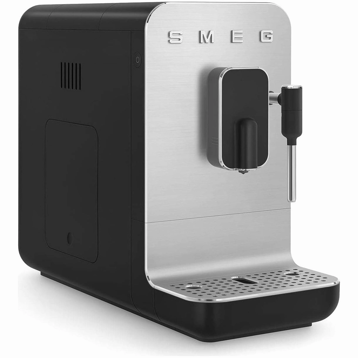 Smeg BCC02BLMUK Bean to Cup Coffee Machine, Retro 50's Style, Steam Wand, Matte Black