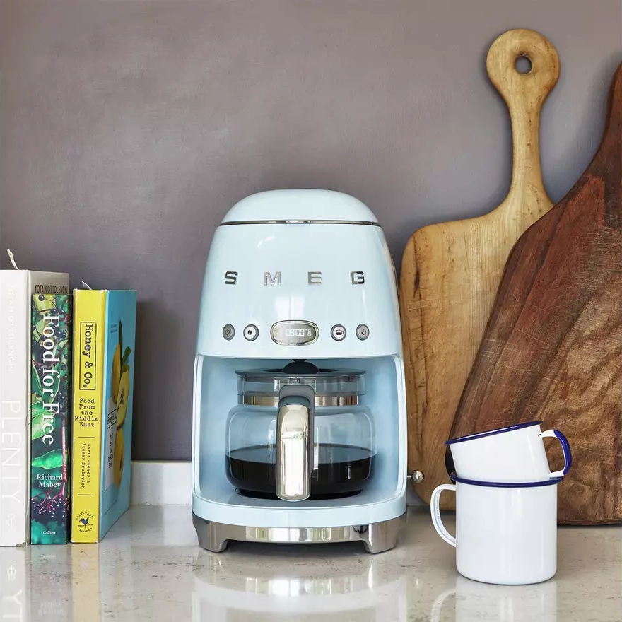 Smeg DCF02PBUK 50's Style Retro Filter Coffee Machine - Blue