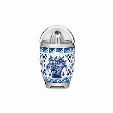 Smeg Dolce & Gabbana CJF01DGBUK Mediterraneo Citrus Juicer, Blue/White