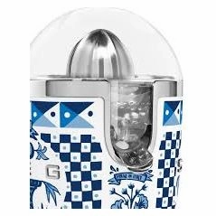 Smeg Dolce & Gabbana CJF01DGBUK Mediterraneo Citrus Juicer, Blue/White