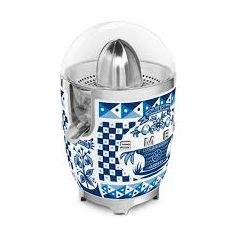 Smeg Dolce & Gabbana CJF01DGBUK Mediterraneo Citrus Juicer, Blue/White