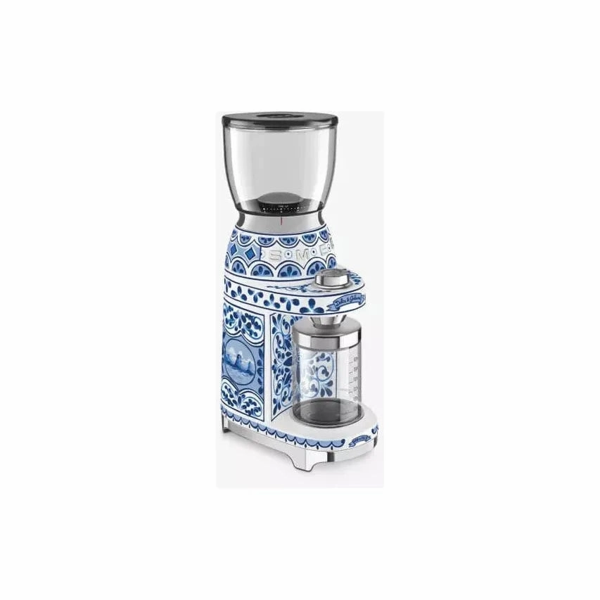 Smeg Dolce & Gabbana Mediterraneo Coffee Grinder - Blue/White (CGF01DGBUK)