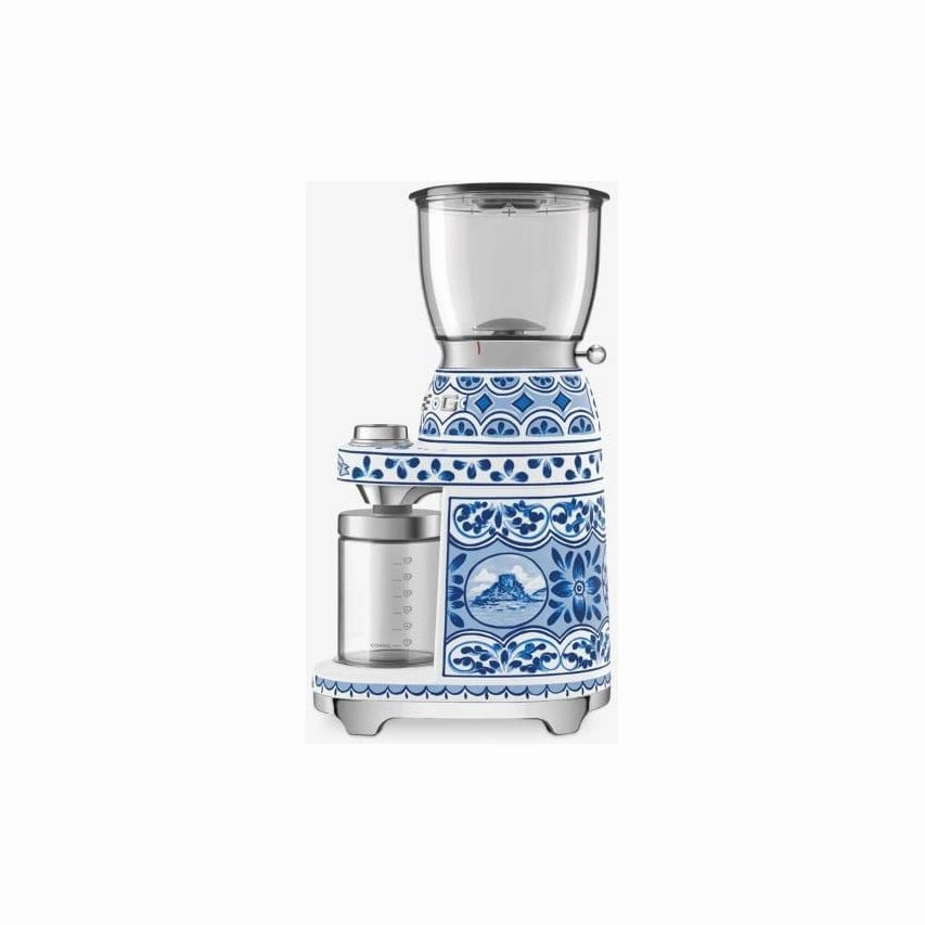 Smeg Dolce & Gabbana Mediterraneo Coffee Grinder - Blue/White (CGF01DGBUK)