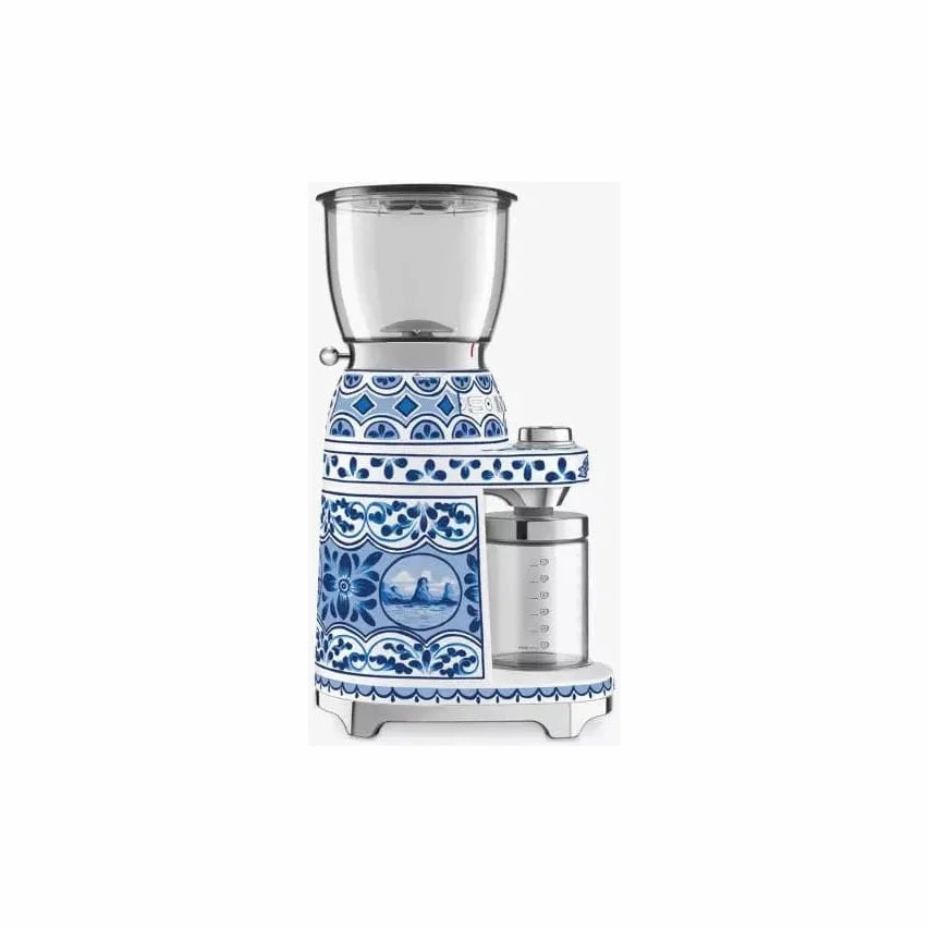Smeg Dolce & Gabbana Mediterraneo Coffee Grinder - Blue/White (CGF01DGBUK)