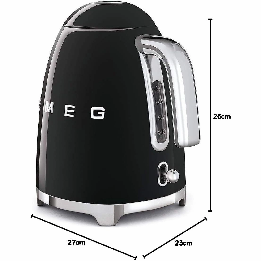 Smeg KLF03BLUK Retro Style Kettle - Black