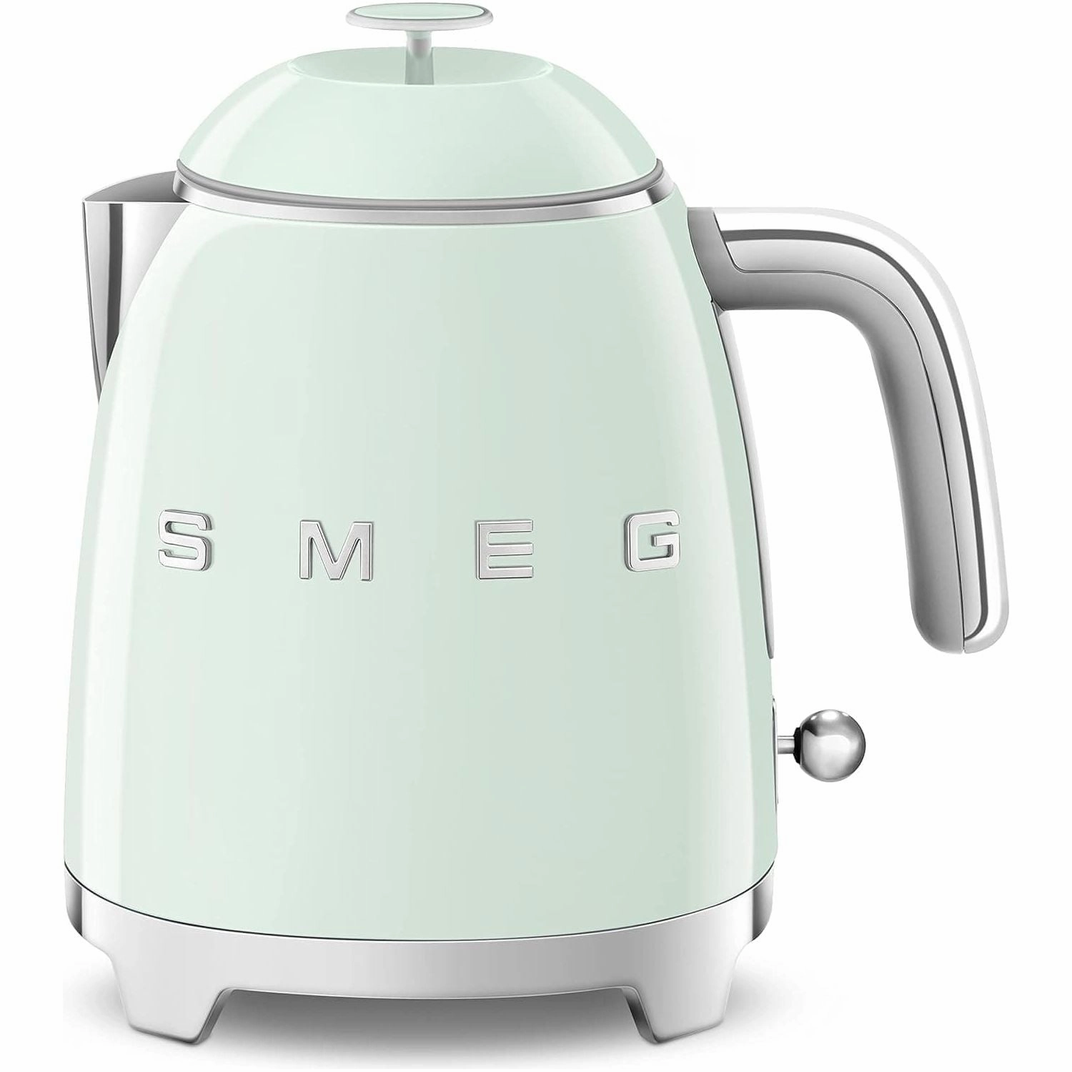Smeg KLF05PGUK 0.8L Mini Kettle, Retro 50's Style, Anti-Slip Base, Auto Shut Off, 1400W, Pastel Green