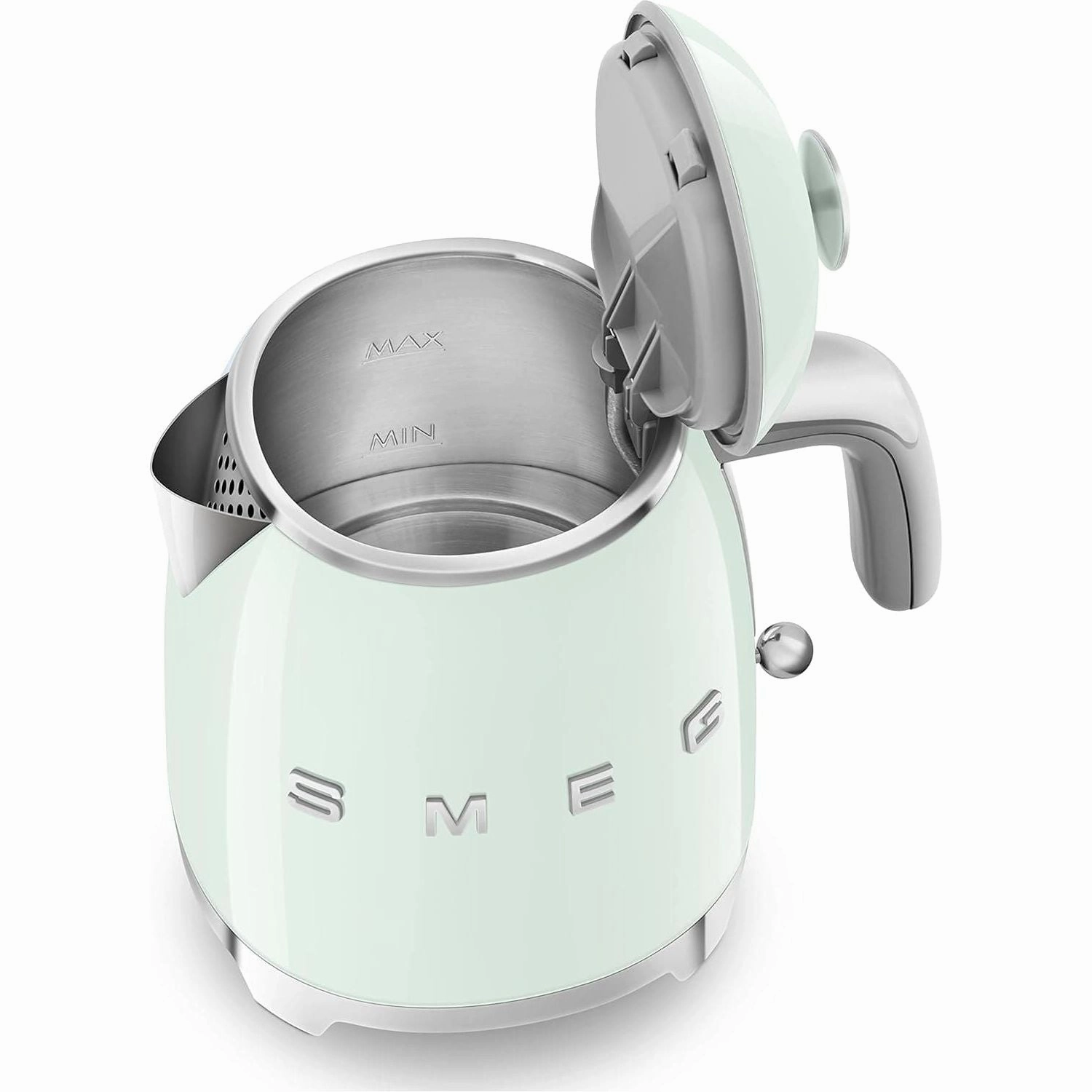 Smeg KLF05PGUK 0.8L Mini Kettle, Retro 50's Style, Anti-Slip Base, Auto Shut Off, 1400W, Pastel Green