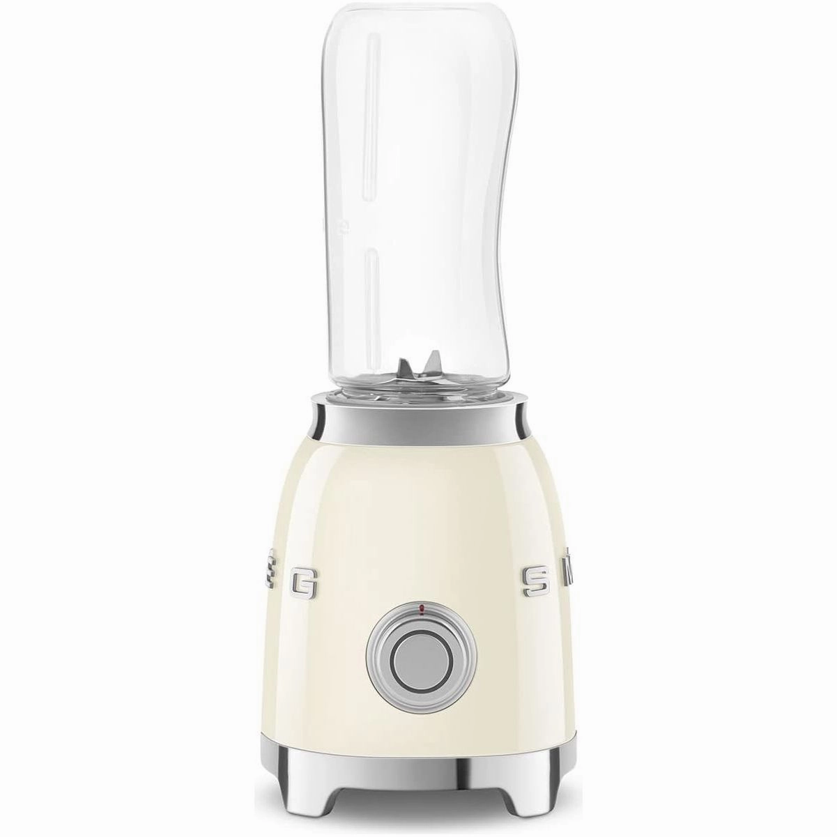 Smeg PBF01CRUK Retro 50s Style Personal Blender, 600ml, 2 Speed Settings, 2 Bottles-To-Go, 300W, Cream