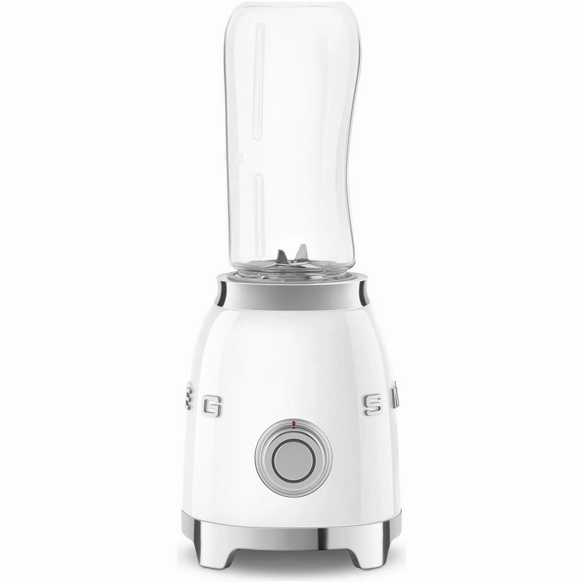 Smeg PBF01WHUK Retro 50s Personal Blender - 300W, 600ml, 2 Bottles-To-Go, White