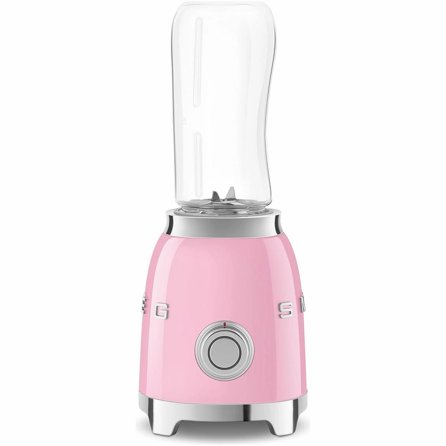 Smeg Retro 50s Style Personal Blender - 300W, 2 Speed, 2 Bottles-To-Go, 600ml - Pink