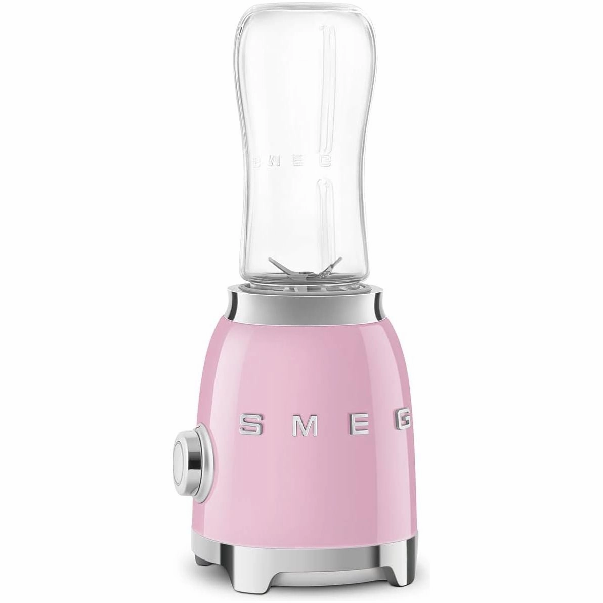 Smeg Retro 50s Style Personal Blender - 300W, 2 Speed, 2 Bottles-To-Go, 600ml - Pink