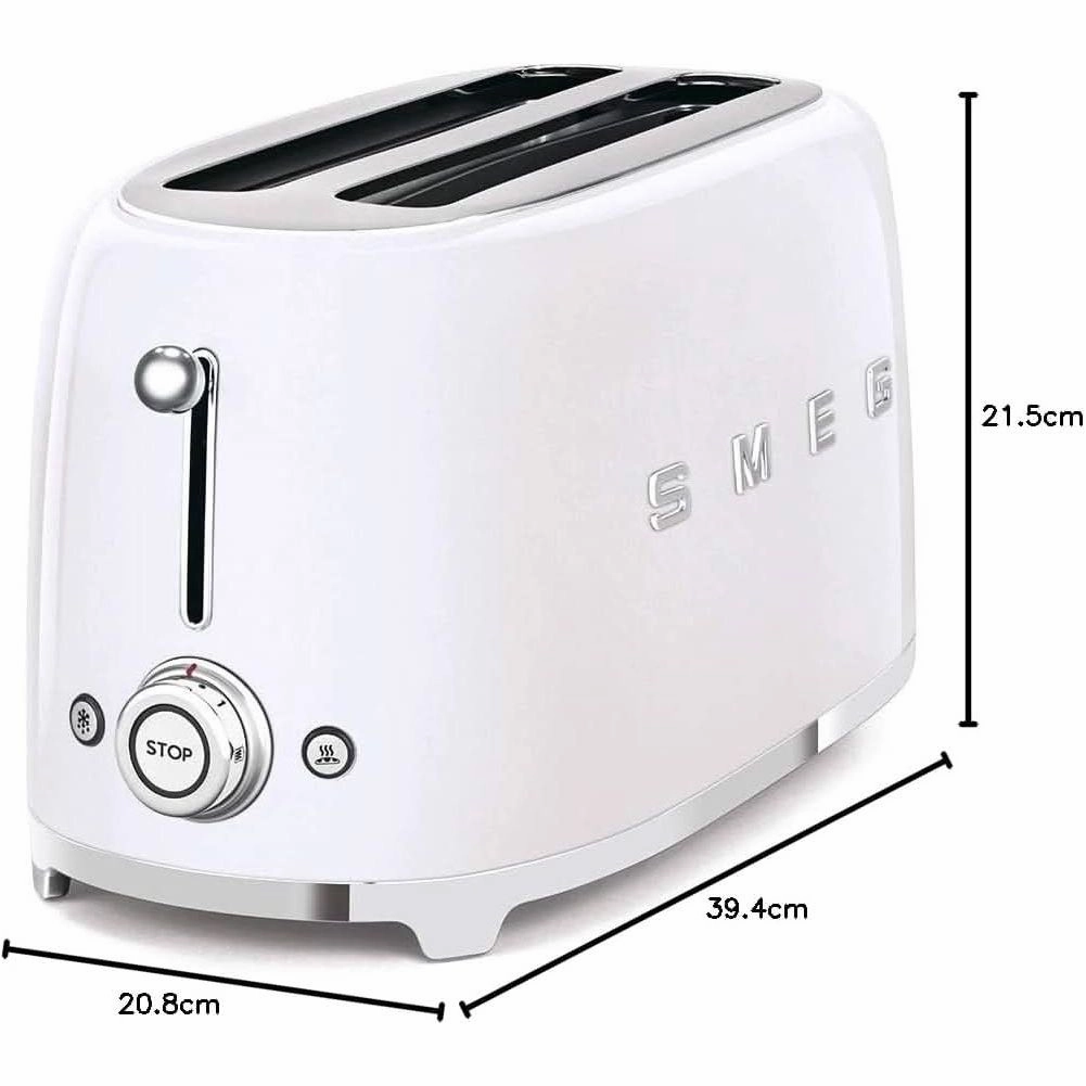 Smeg TSF02SSUK 4-Slice Toaster - Chrome