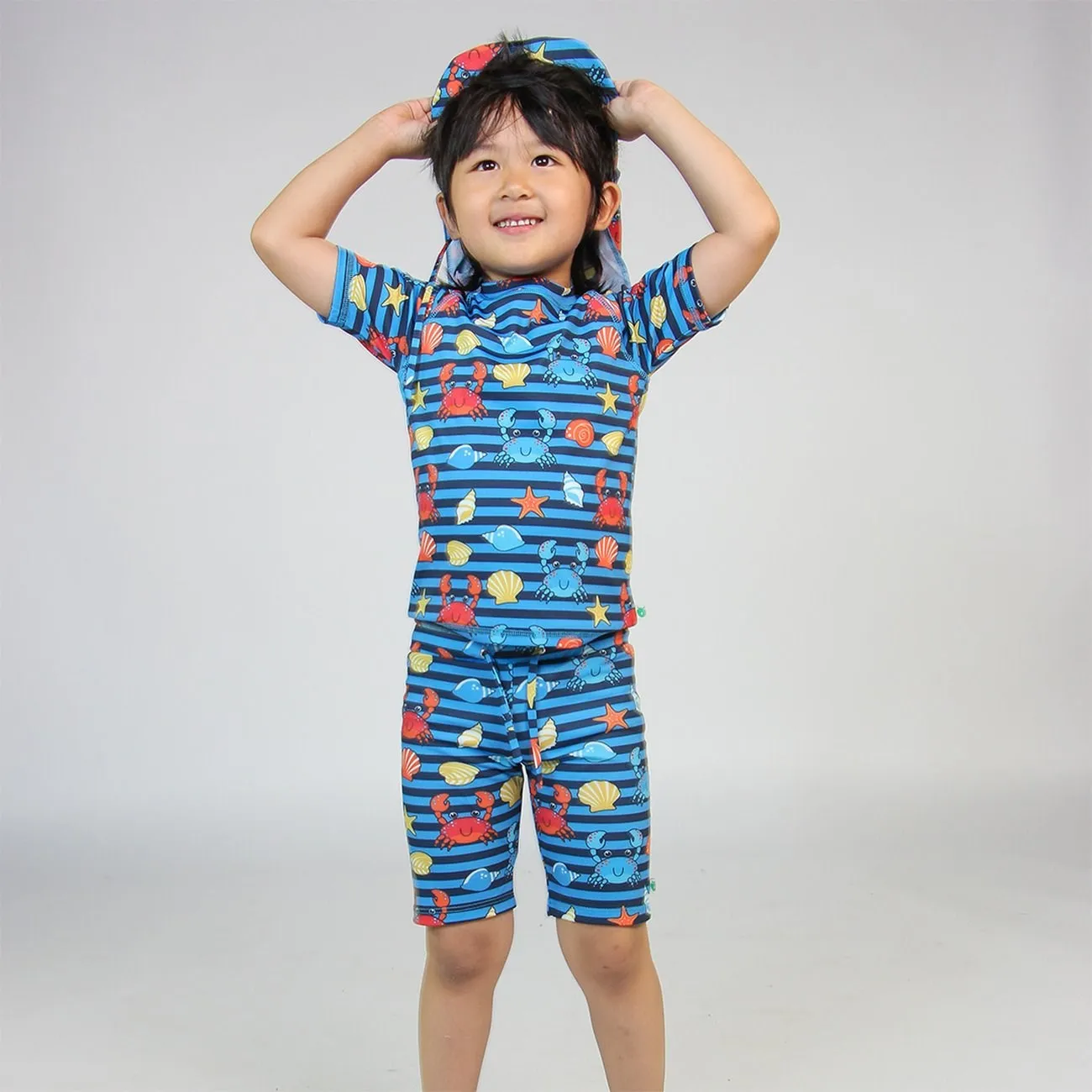 Sm?folk Brilliant Blue UV50 Swimpants With Crabs