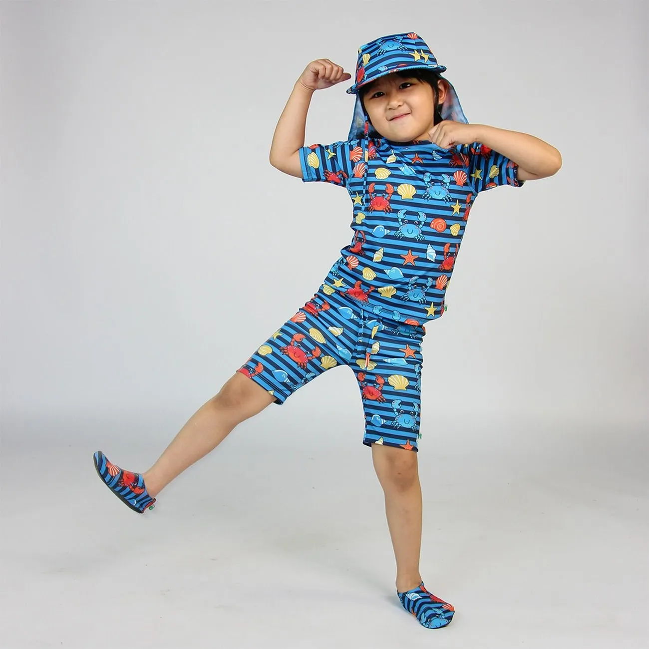 Sm?folk Brilliant Blue UV50 Swimpants With Crabs