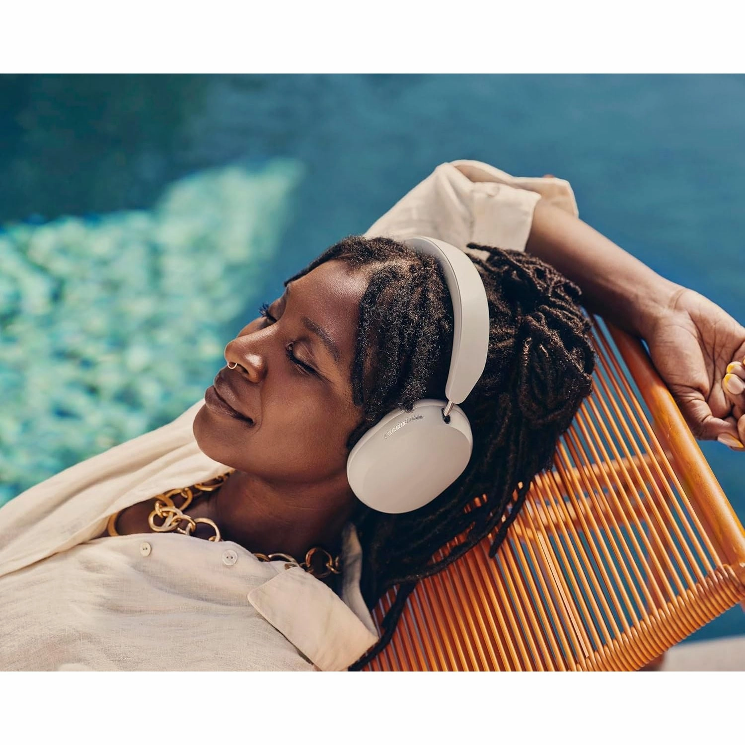 Sonos Ace Noise Cancelling Wireless Bluetooth Headphones, 30-Hour Battery, Spatial Audio, Dynamic Head Tracking - White