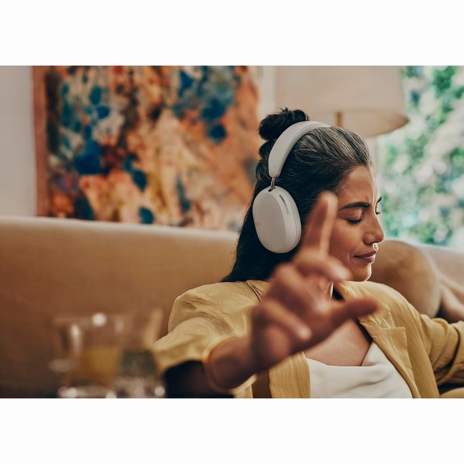 Sonos Ace Noise Cancelling Wireless Bluetooth Headphones, 30-Hour Battery, Spatial Audio, Dynamic Head Tracking - White