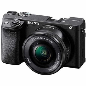 Sony Alpha 6400 | APS-C Mirrorless Camera with Sony 16-50 mm f/3.5-5.6 Power Zoom Lens ( Fast 0.02s Autofocus 24.2 Megapixels, 4K Movie Recording, Flip Screen for Vlogging ), Black camera and photography, photography gear, professional camera kits