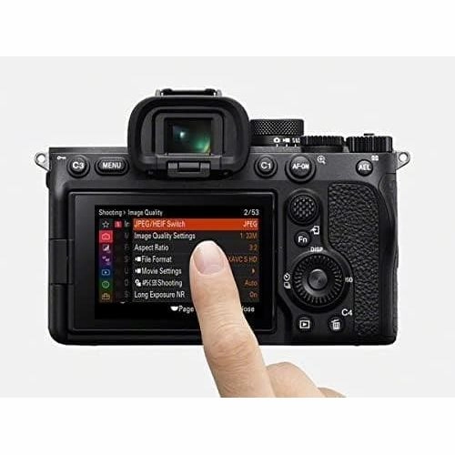 Sony Alpha 7 IV | Full-Frame Mirrorless Camera ( 33MP, Real-time autofocus, 10 fps, 4K60p, Vari-angle touch screen, Large capacity Z battery ), Black