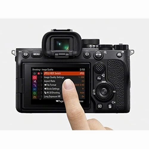 Sony Alpha 7 IV Full-Frame Mirrorless Camera - 33MP, Real-Time Autofocus, 10 fps, 4K60p, Vari-Angle Touch Screen, Large Capacity Z Battery - Black
