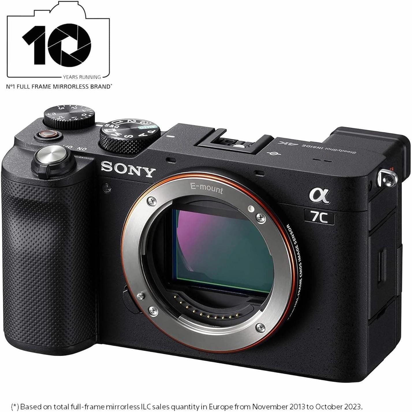 Sony Alpha 7C Full-Frame Mirrorless Camera - 24.2MP, Compact & Lightweight, Real-Time AF, 5-Axis Stabilization, Black