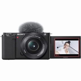 Sony Alpha ZV-E10L | APS-C Mirrorless interchangeable-lens vlog camera with 16-50mm lens camera and photography, photography gear, professional camera kits