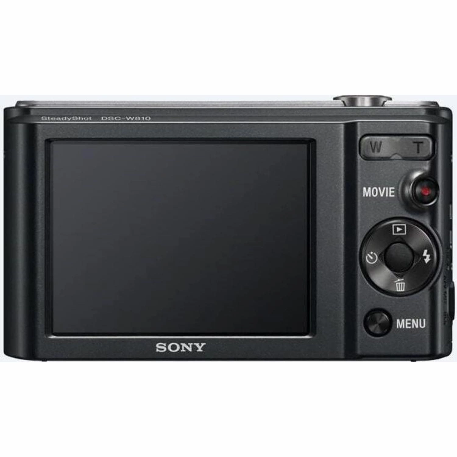 Sony Cyber-SHOT DSC-W810, Compact Camera with 6x Optical Zoom, 20.1 Mega Pixels - Black