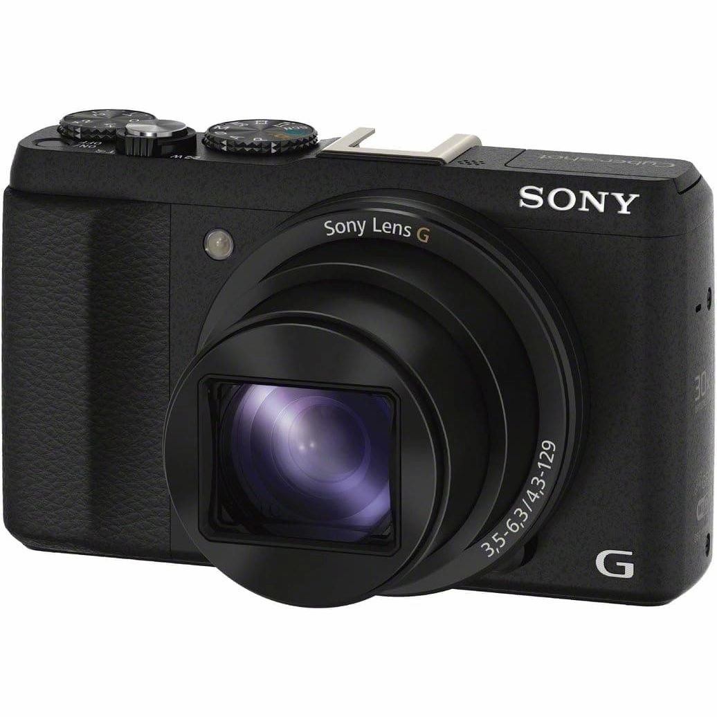 Sony DSCHX60 Digital Compact Travel Camera, 20.4MP, 30x Optical Zoom, Wi-Fi, NFC - Black