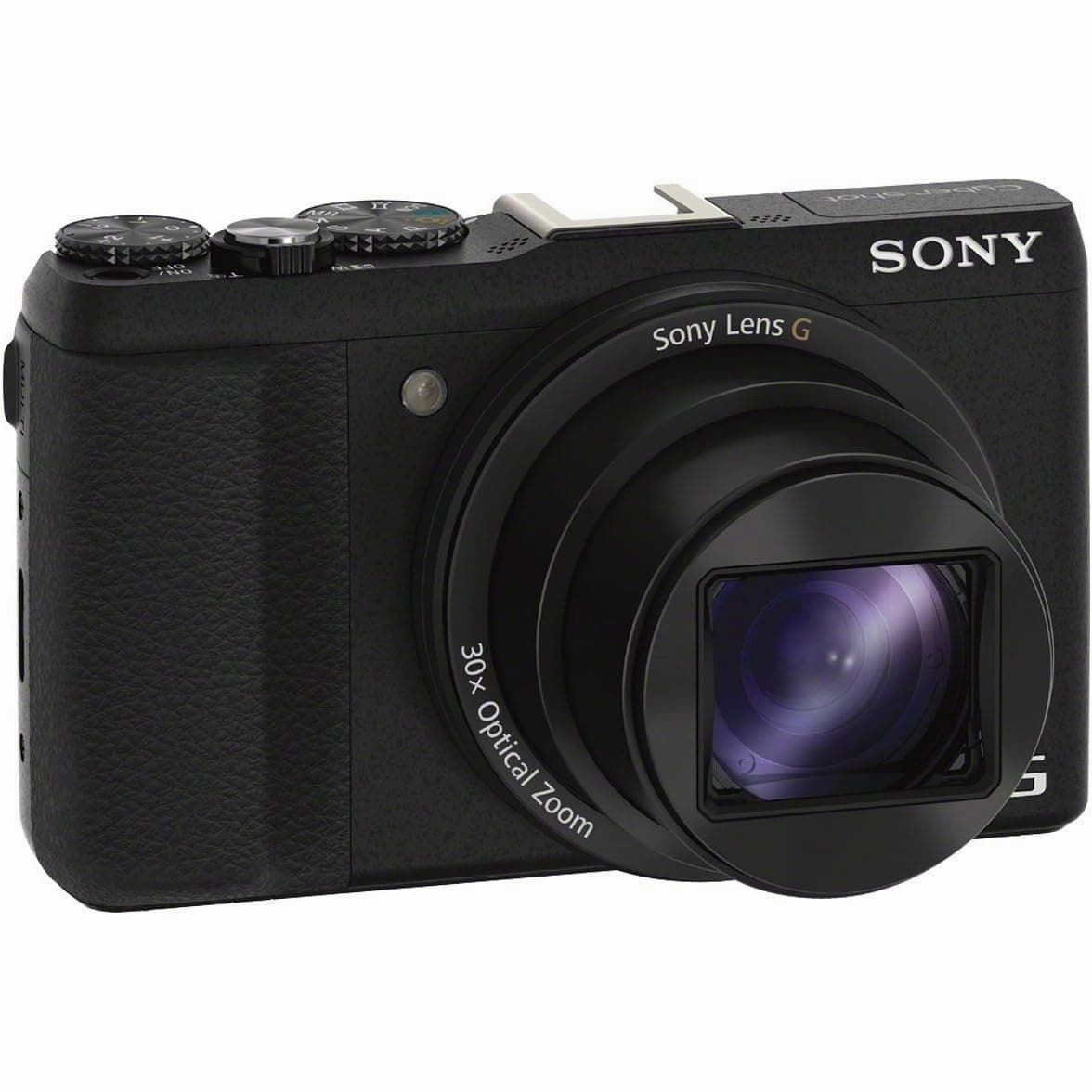 Sony DSCHX60 Digital Compact Travel Camera, 20.4MP, 30x Optical Zoom, Wi-Fi, NFC - Black