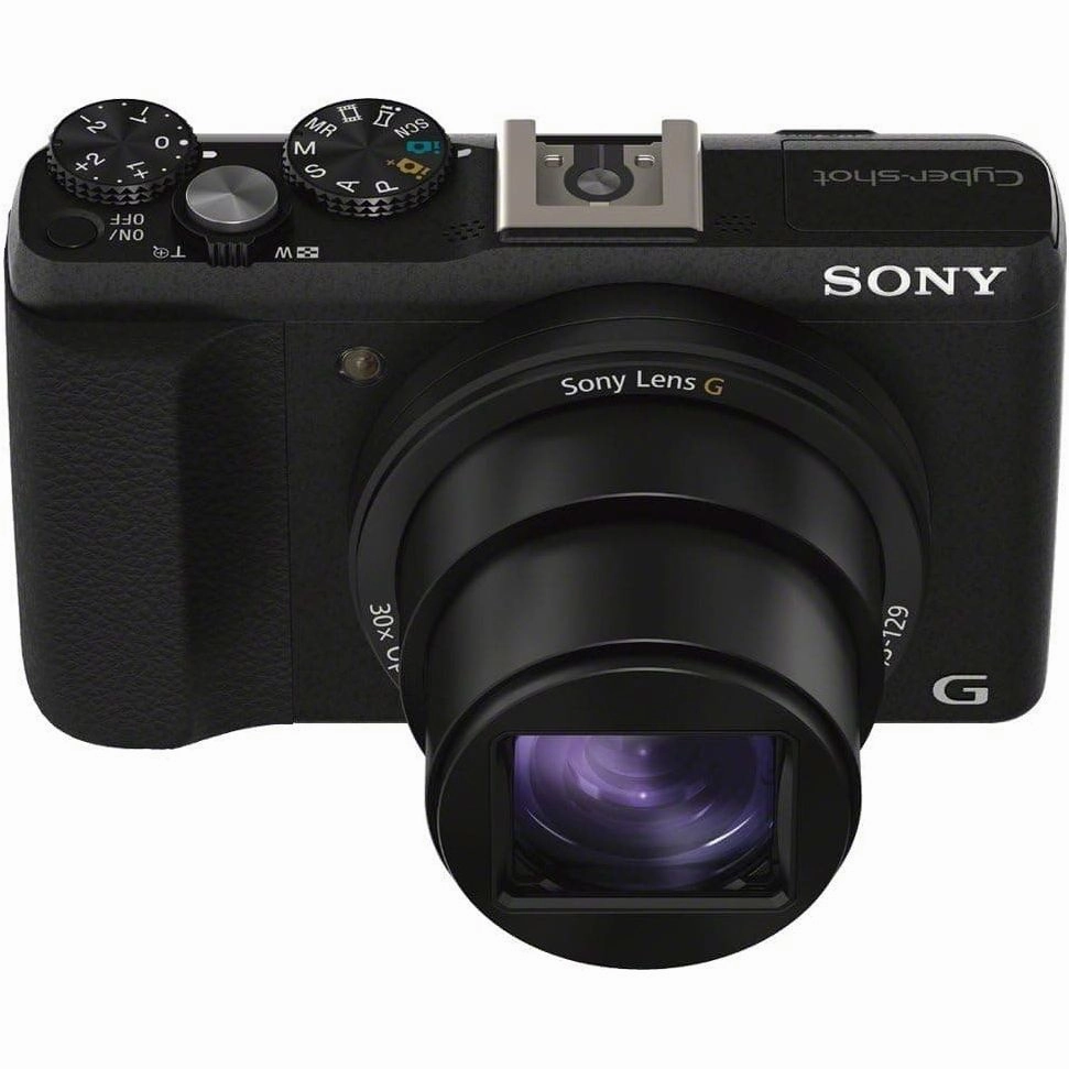 Sony DSCHX60 Digital Compact Travel Camera, 20.4MP, 30x Optical Zoom, Wi-Fi, NFC - Black