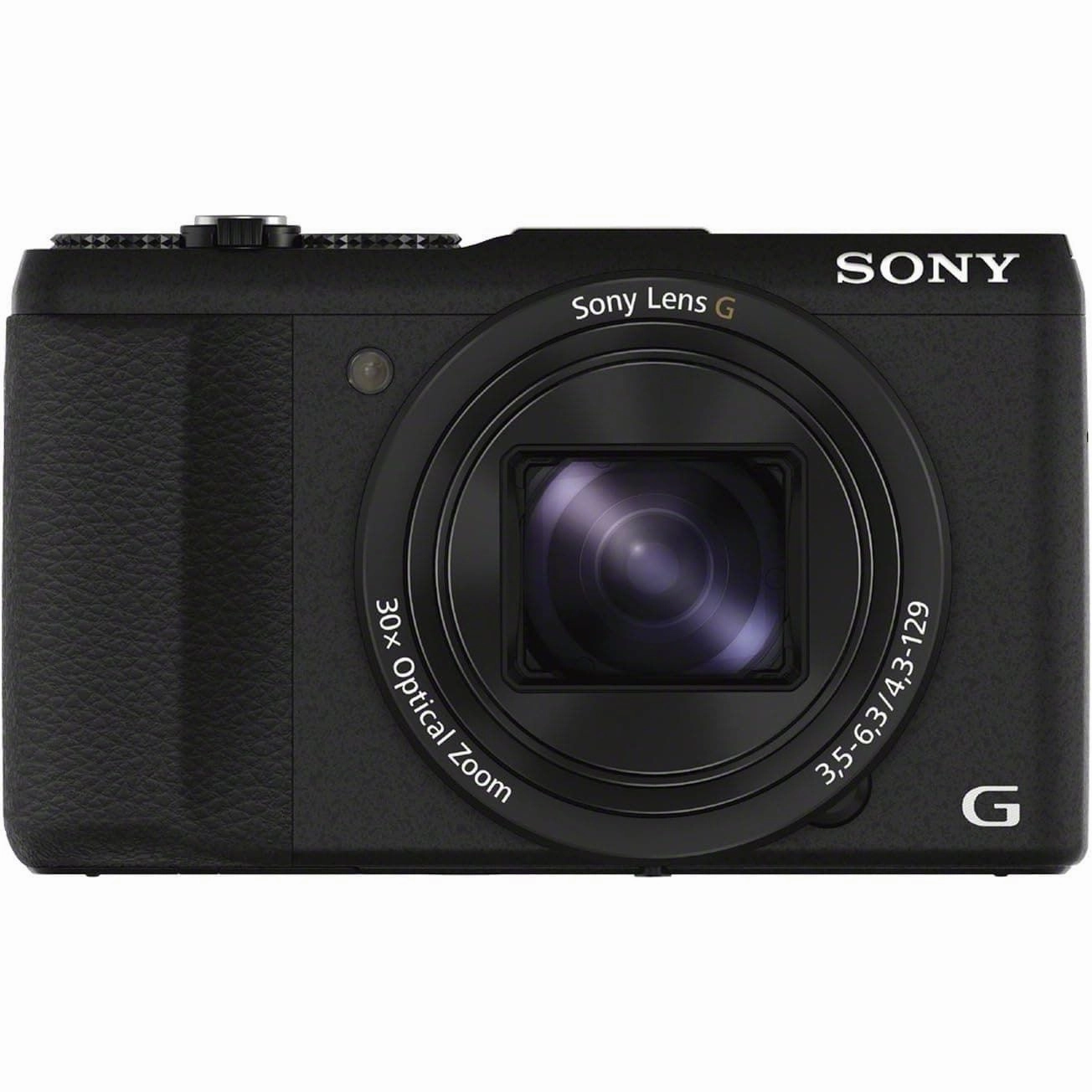 Sony DSCHX60 Digital Compact Travel Camera, 20.4MP, 30x Optical Zoom, Wi-Fi, NFC - Black