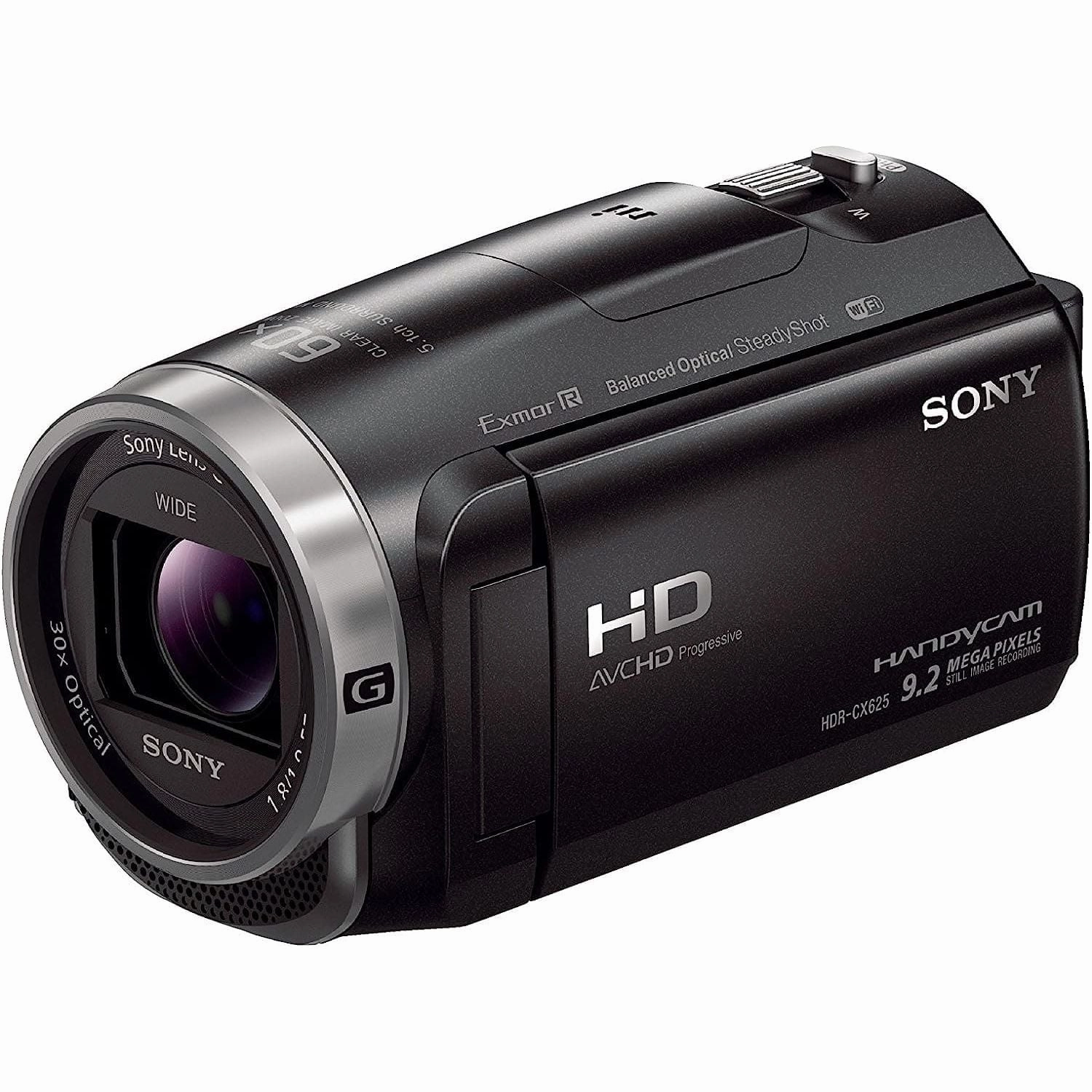 Sony HDR-CX625 Full HD Compact Camcorder (5-Axis Balanced Optical SteadyShot, 30x Optical Zoom, Wi-Fi and NFC) - Black