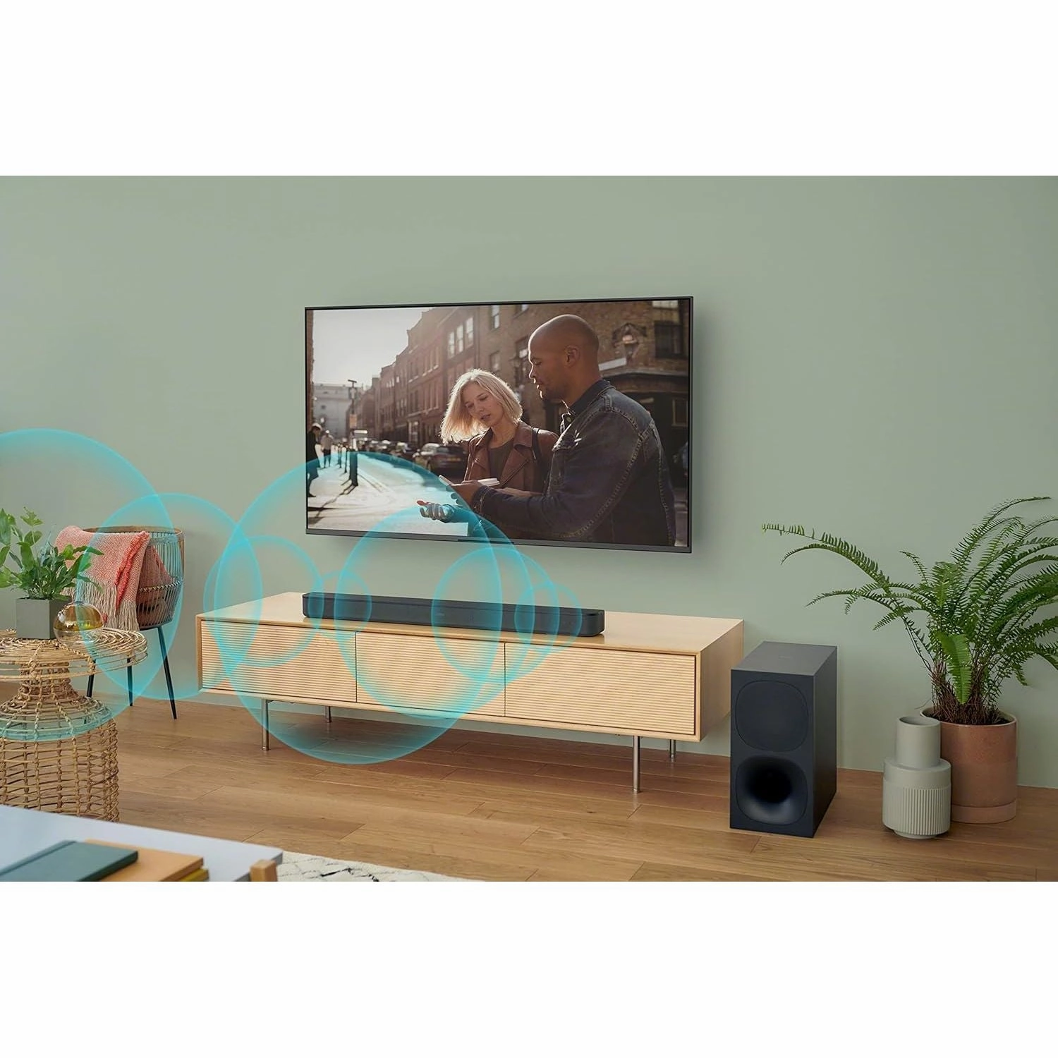 Sony HT-SD40 2.1ch Soundbar with Wireless Subwoofer and Bluetooth - Powerful Home Audio for TV
