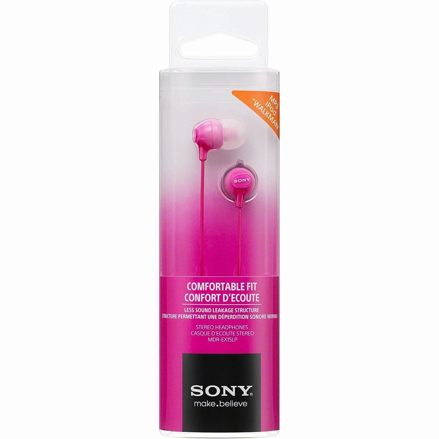 Sony MDR-EX15LP In-Ear Headphones - Pink