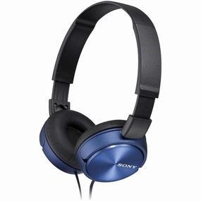 Sony MDRZX310L.AE Foldable Headphones - Metallic Blue bluetooth headphones, cheap wireless headphones, headphones with mic
