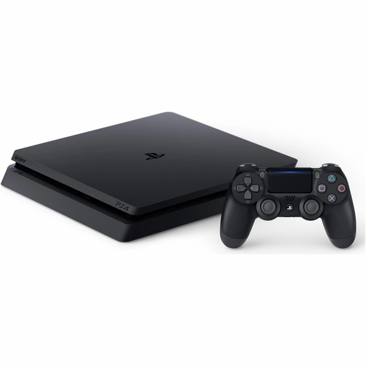 Sony PlayStation 4 Slim 500GB Console with Controller  Black