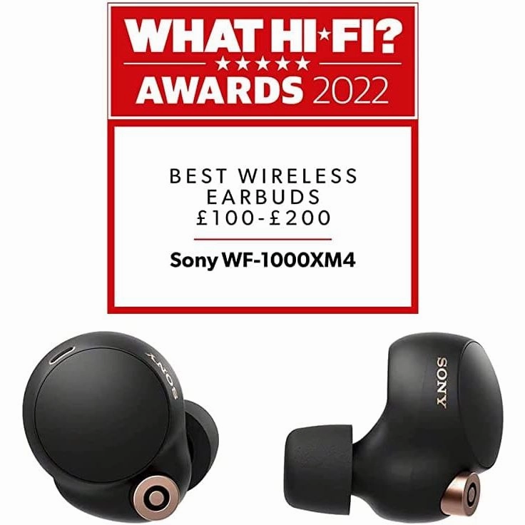 Sony WF1000XM4 True Wireless Noise Cancelling Earbuds-Black