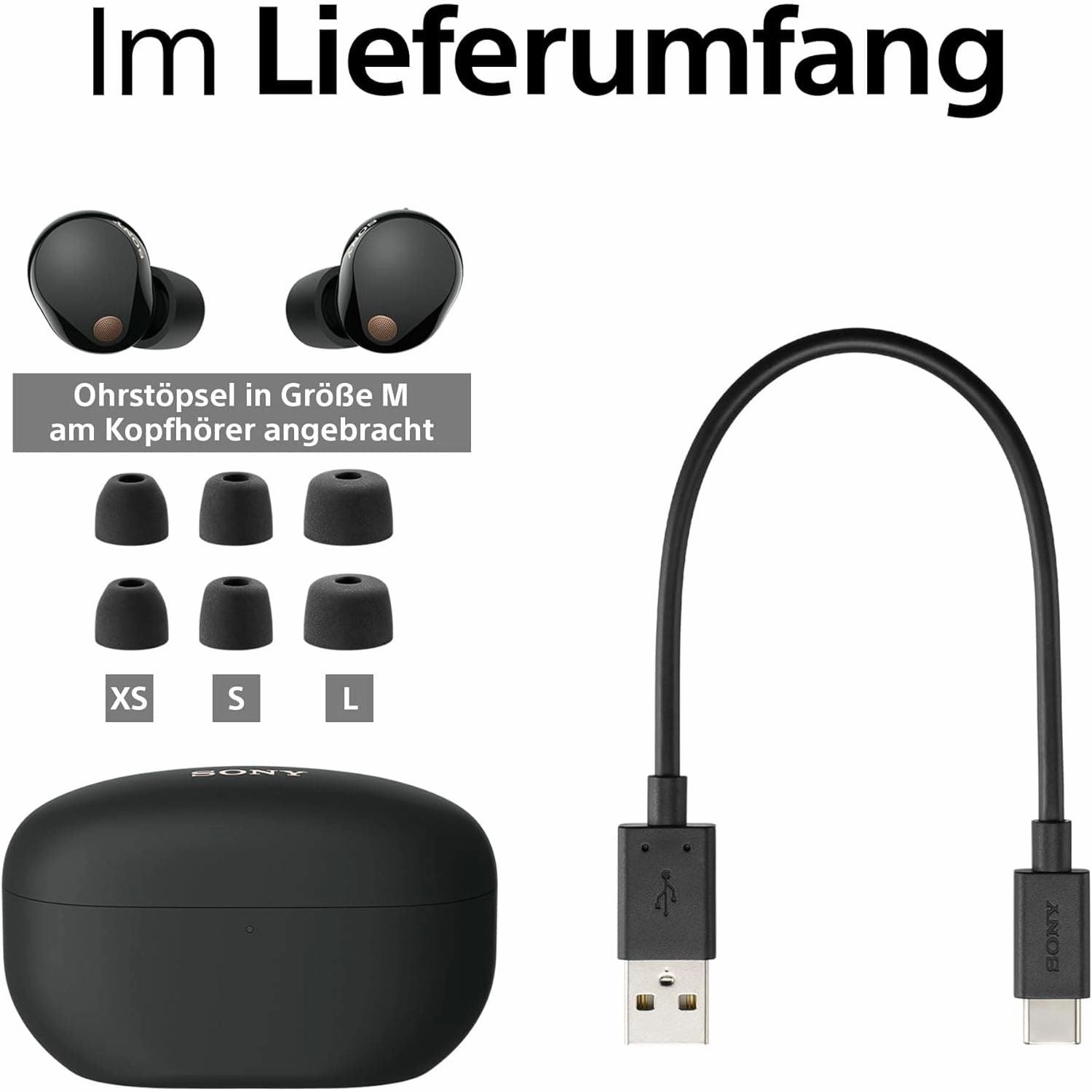 Sony WF1000XM5 ANC In-Ear True Wireless Earbuds - Black