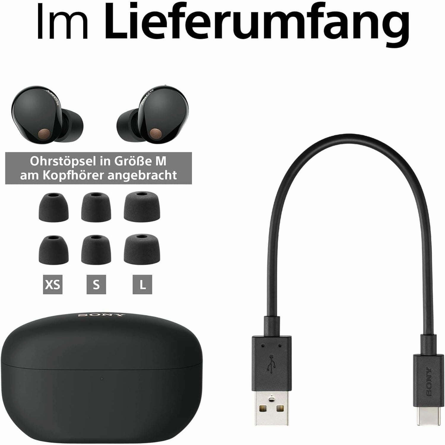 Sony WF1000XM5 ANC In-Ear True Wireless Earbuds - Black