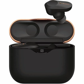 Sony WF-1000XM3 Truly Wireless Noise Cancelling Headphones with Mic, up to 32H battery life, stable Bluetooth connection, wearing detection with Alexa built-in - Black bluetooth headphones, cheap wireless headphones, headphones with mic