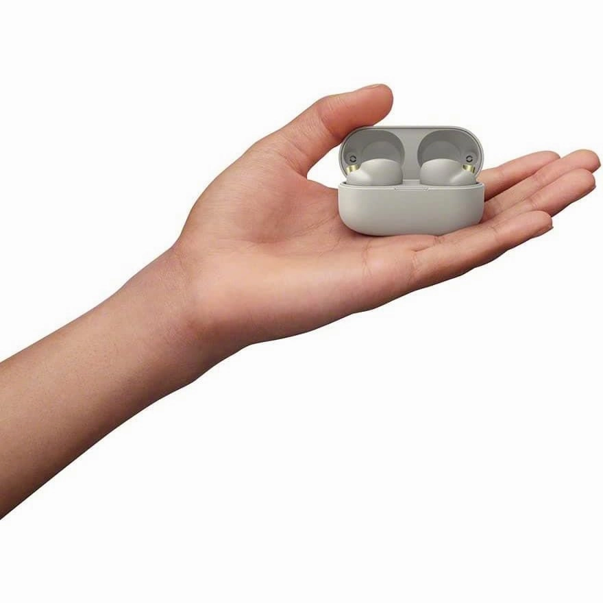 Sony WF-1000XM4 True Wireless Noise Cancelling Headphones - Up to 24 hours battery life with charging case - Optimised for Alexa and the Google Assistant - with built-in mic for phone calls  Silver