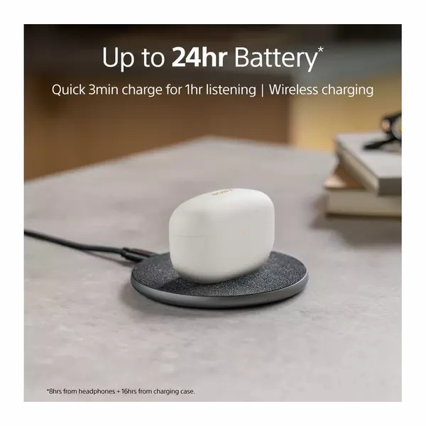 Sony WF-1000XM5 Wireless Noise Cancelling Earbuds, Bluetooth, In-Ear Headphones with Microphone, Up to 24 hours battery life and Quick Charge, IPX4 rating, Works with iOS & Android - Silver