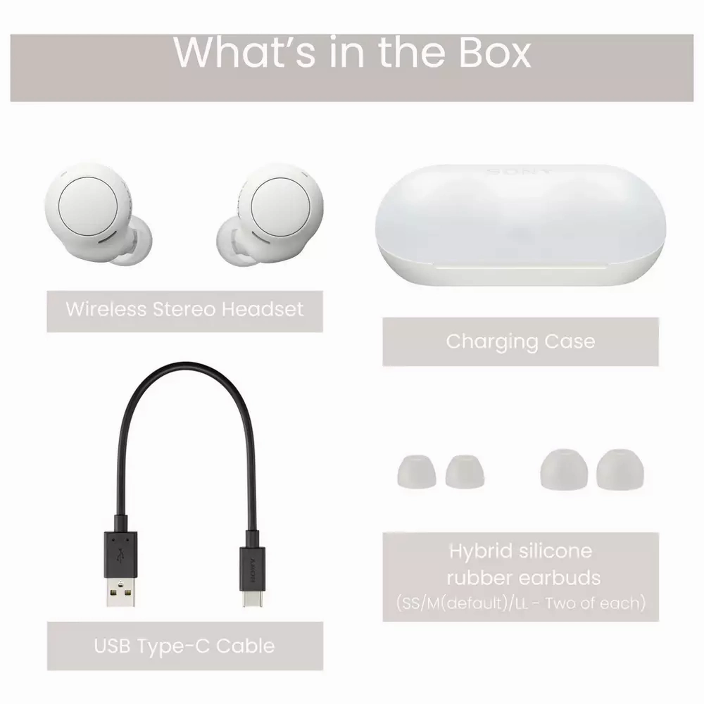 Sony WF - C500 Wireless Earbuds [White]