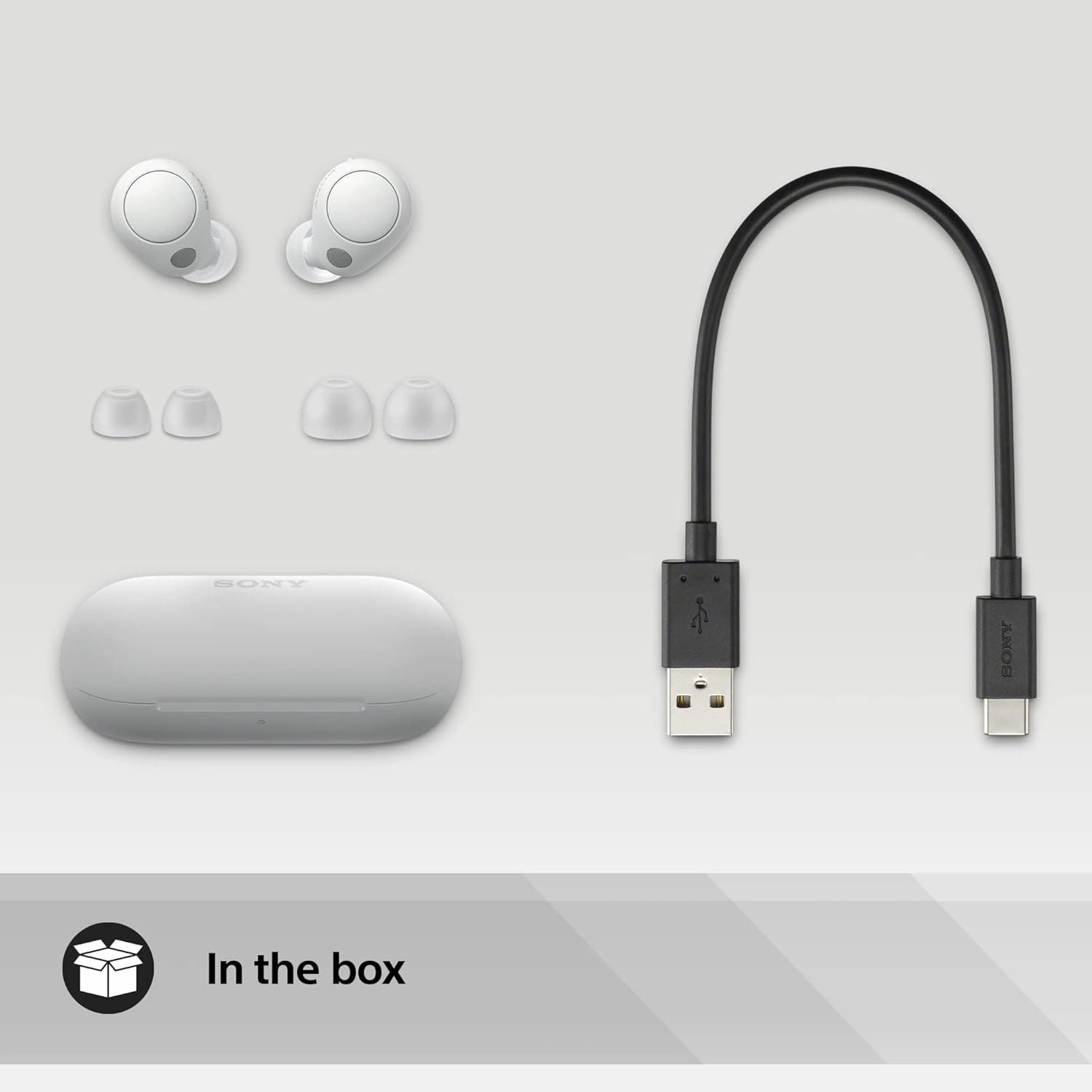 Sony WF-C700N Noise Cancelling True Wireless Bluetooth In-Ear Headphones with Mic/Remote, White