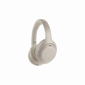 Sony WH-1000XM4 Over-Ear Wireless NC Headphones - Silver earbuds and headphones, true wireless earbuds, noise cancelling earbuds